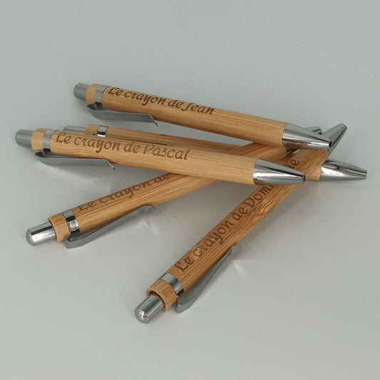 Crayons en bambou personnalisés