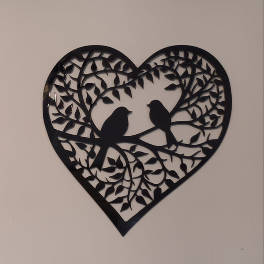 Décoration Oiseaux coeur