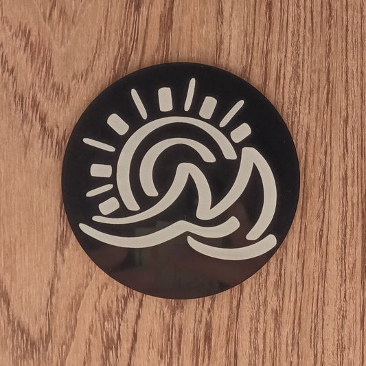 Dessous de Verre : Acrylique Noir