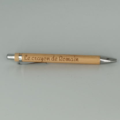 Crayons en bambou personnalisés
