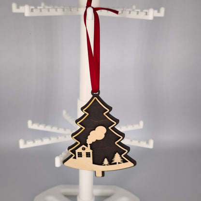 Boule de Noël Sapin Bois