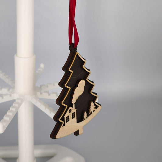 Boule de Noël Sapin Bois