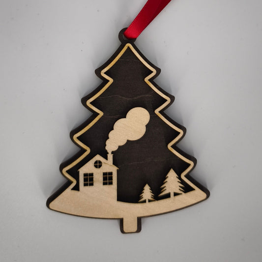 Boule de Noël Sapin Bois