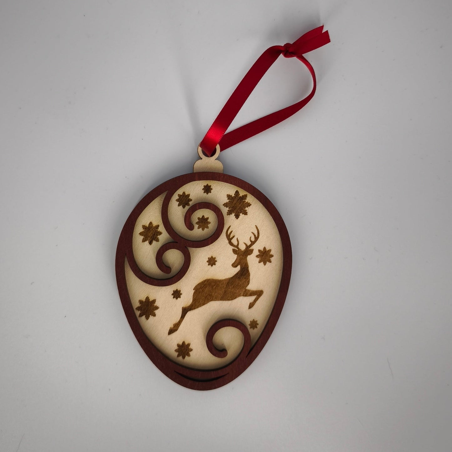 Boule de Noël Cerf gravé