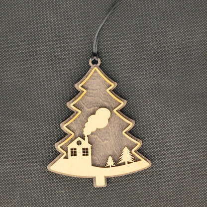 Boule de Noël Sapin Bois