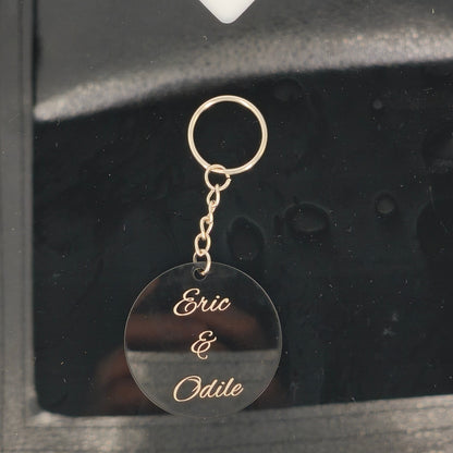 porte clef arbre de vie et personnalisation au verso